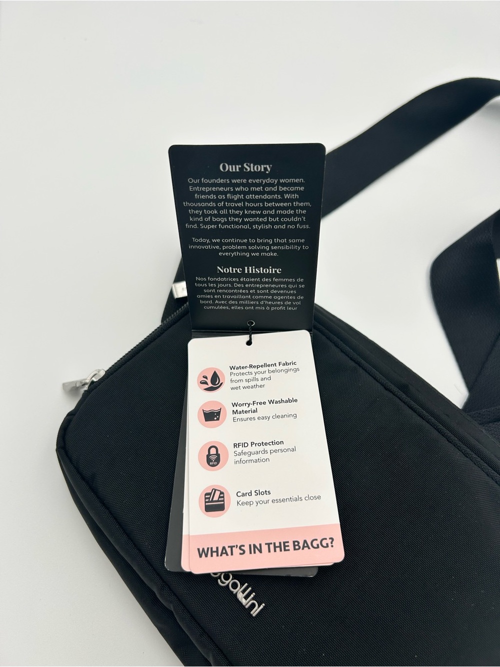 Baggallini Black Compact Sling Belt Crossbody Bag - Picture 4 of 5
